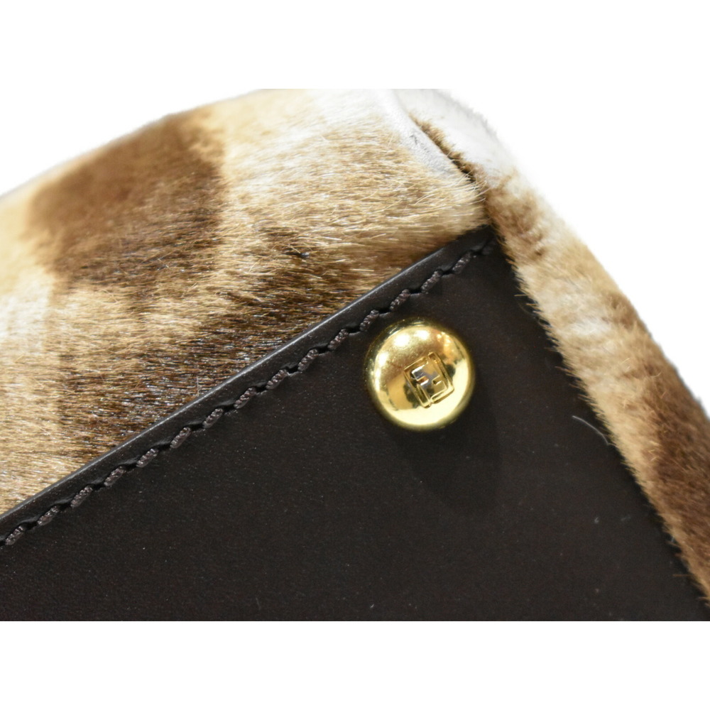 Fendi Peekaboo Haraco Python Leather Beige Brown - image 6